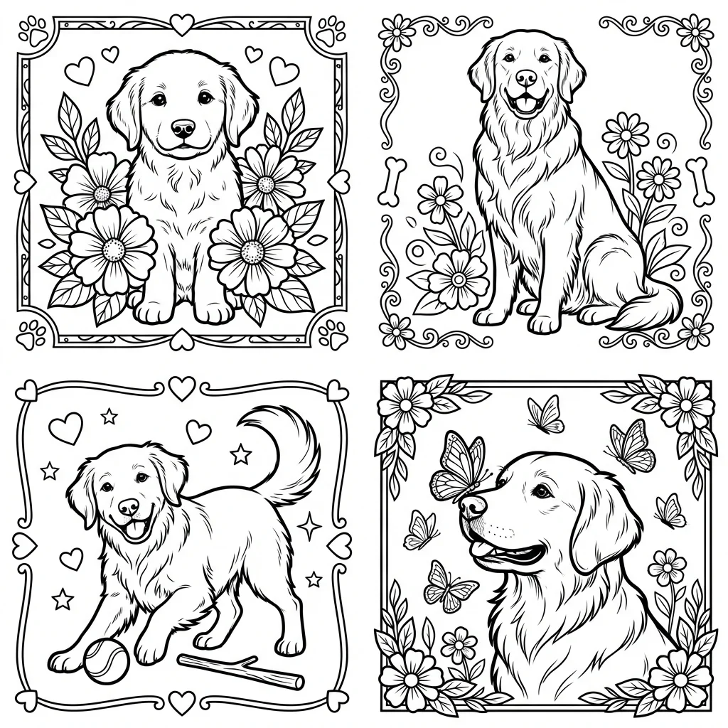 Golden Retriever coloring pages