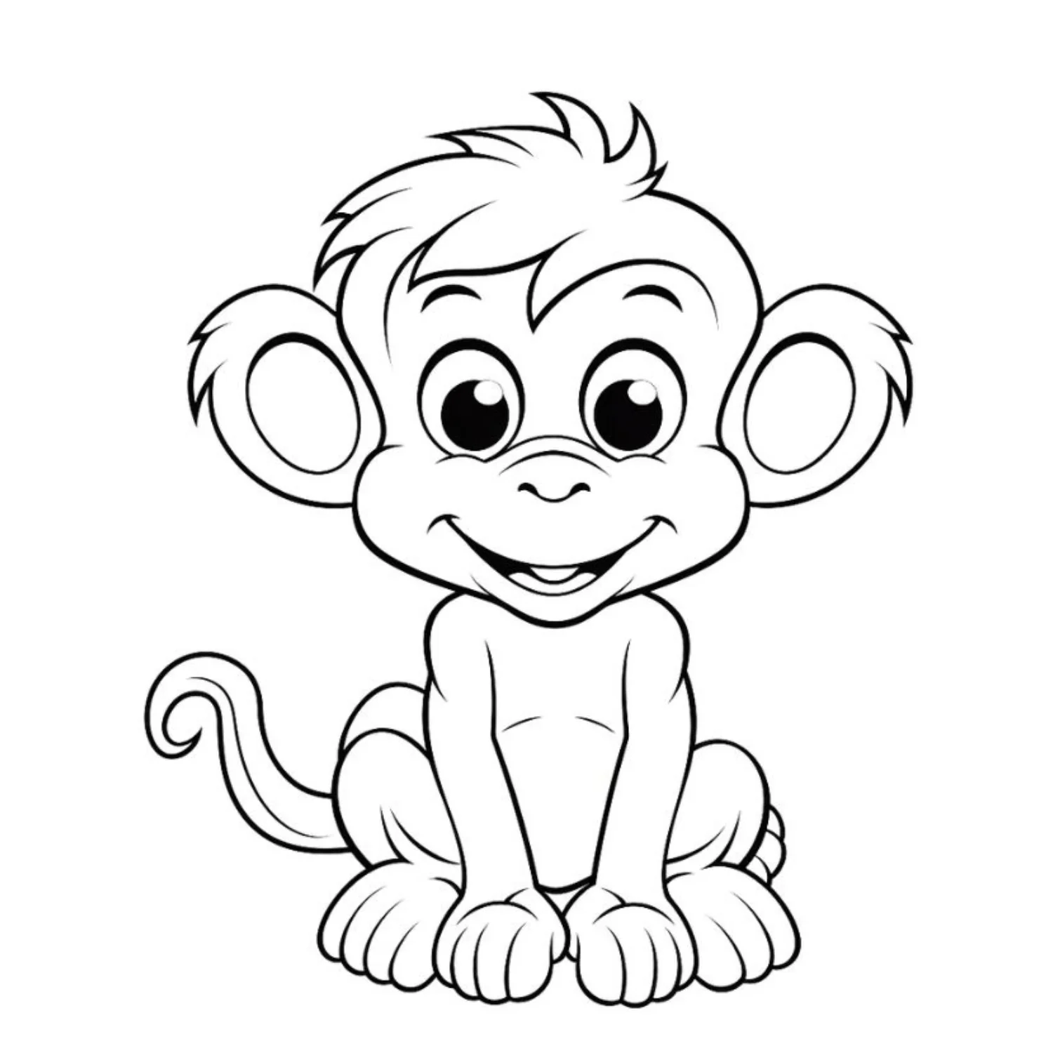 Playful Monkey coloring page