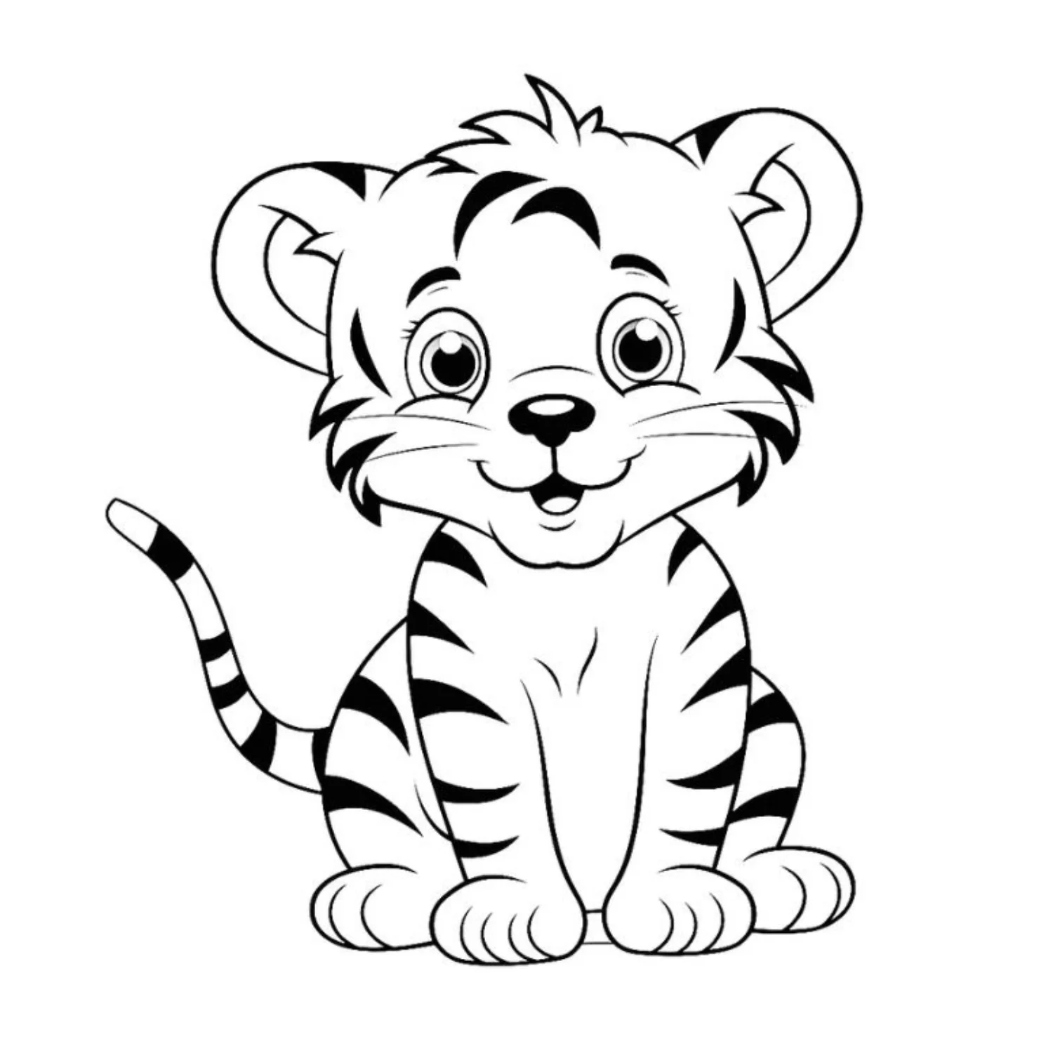 Majestic Tiger coloring page