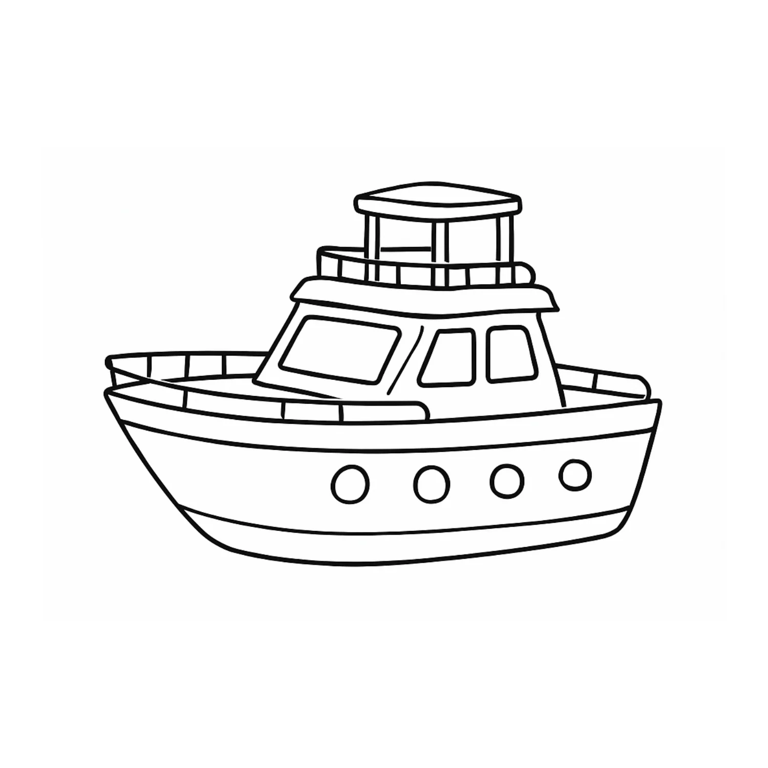 Boat coloring page - free printable boat coloring sheet for kids
