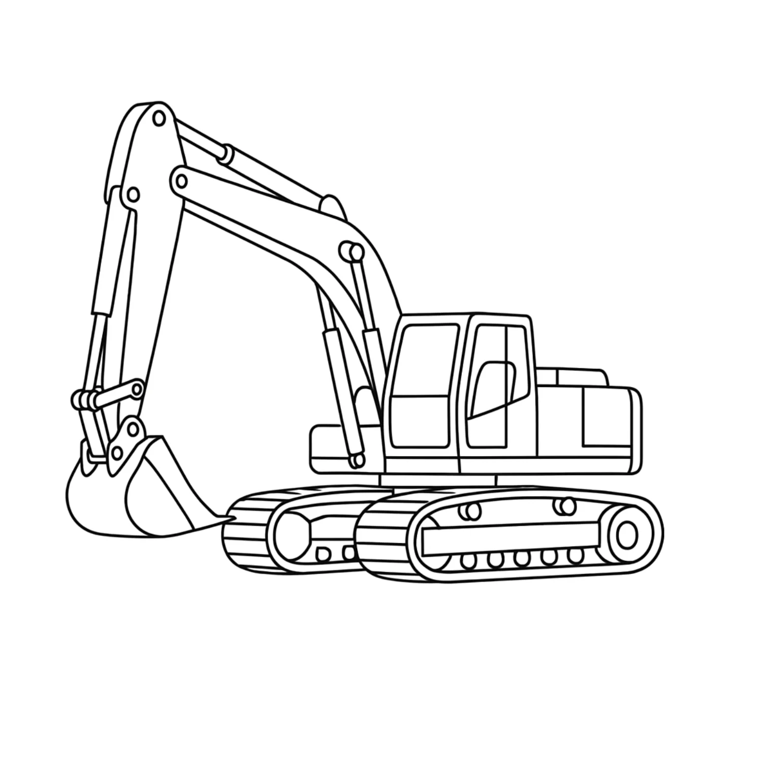 Excavator coloring page - free printable excavator coloring sheet for kids