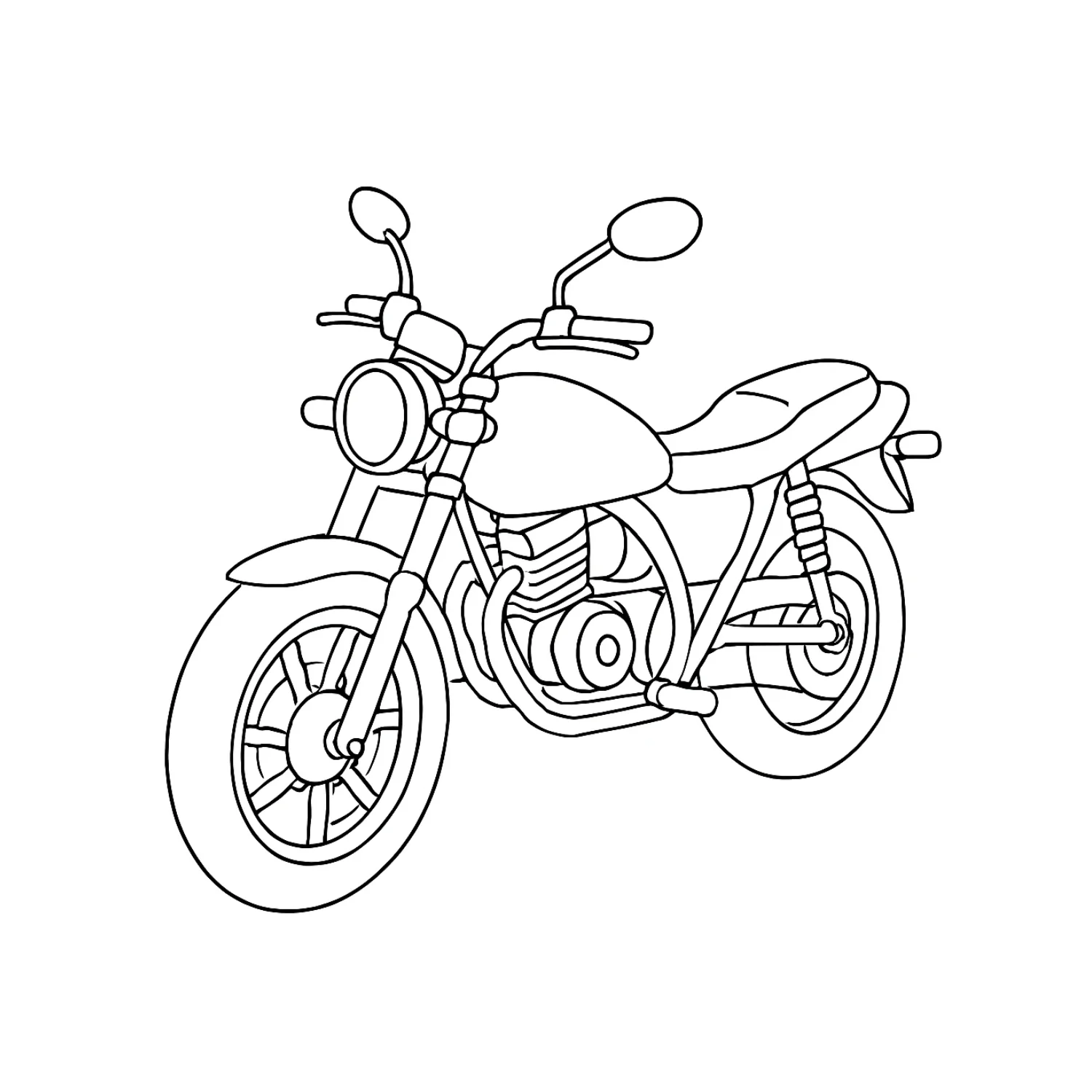 Motorcycle coloring page - free printable motorcycle coloring sheet for kids