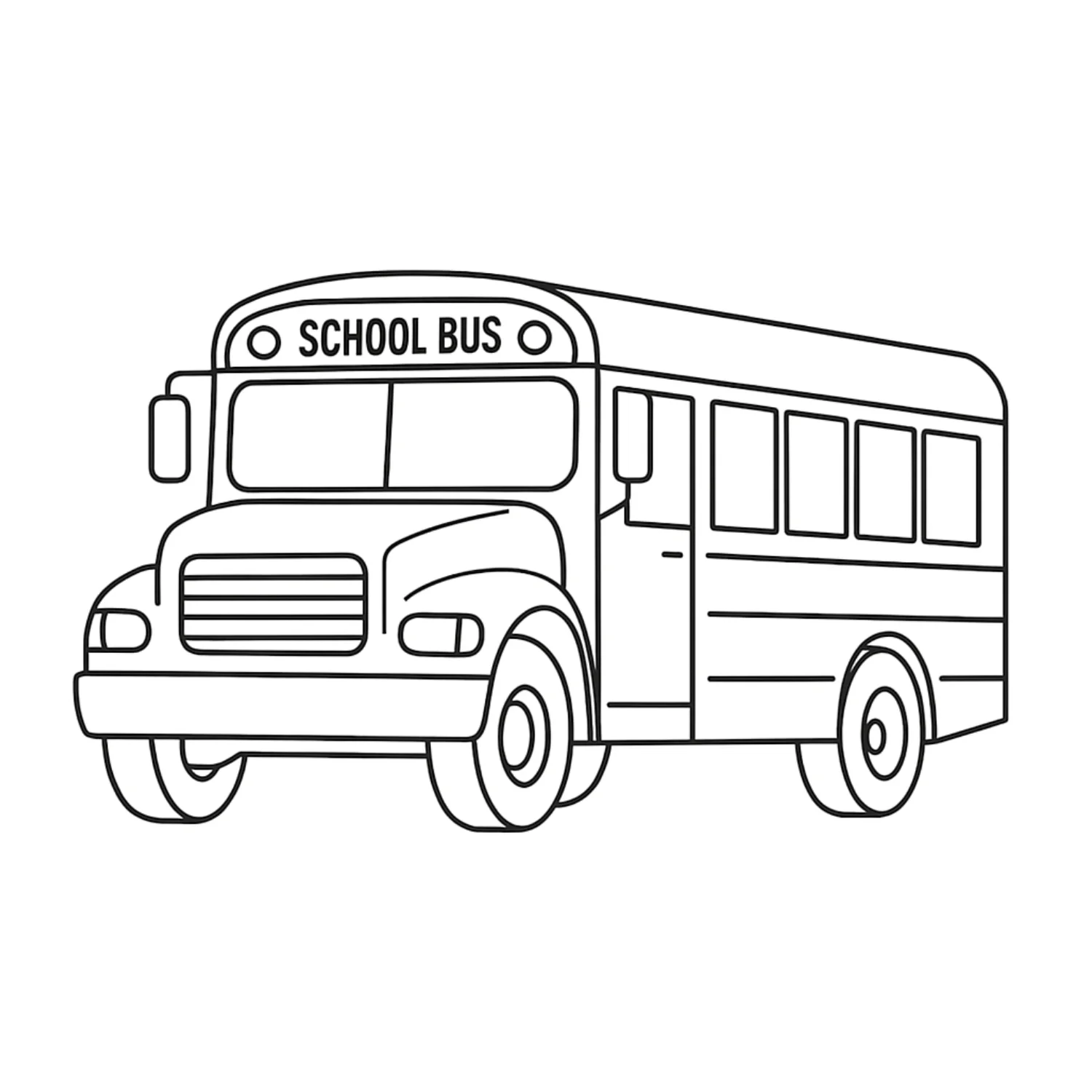 School Bus coloring page - free printable school bus coloring sheet for kids