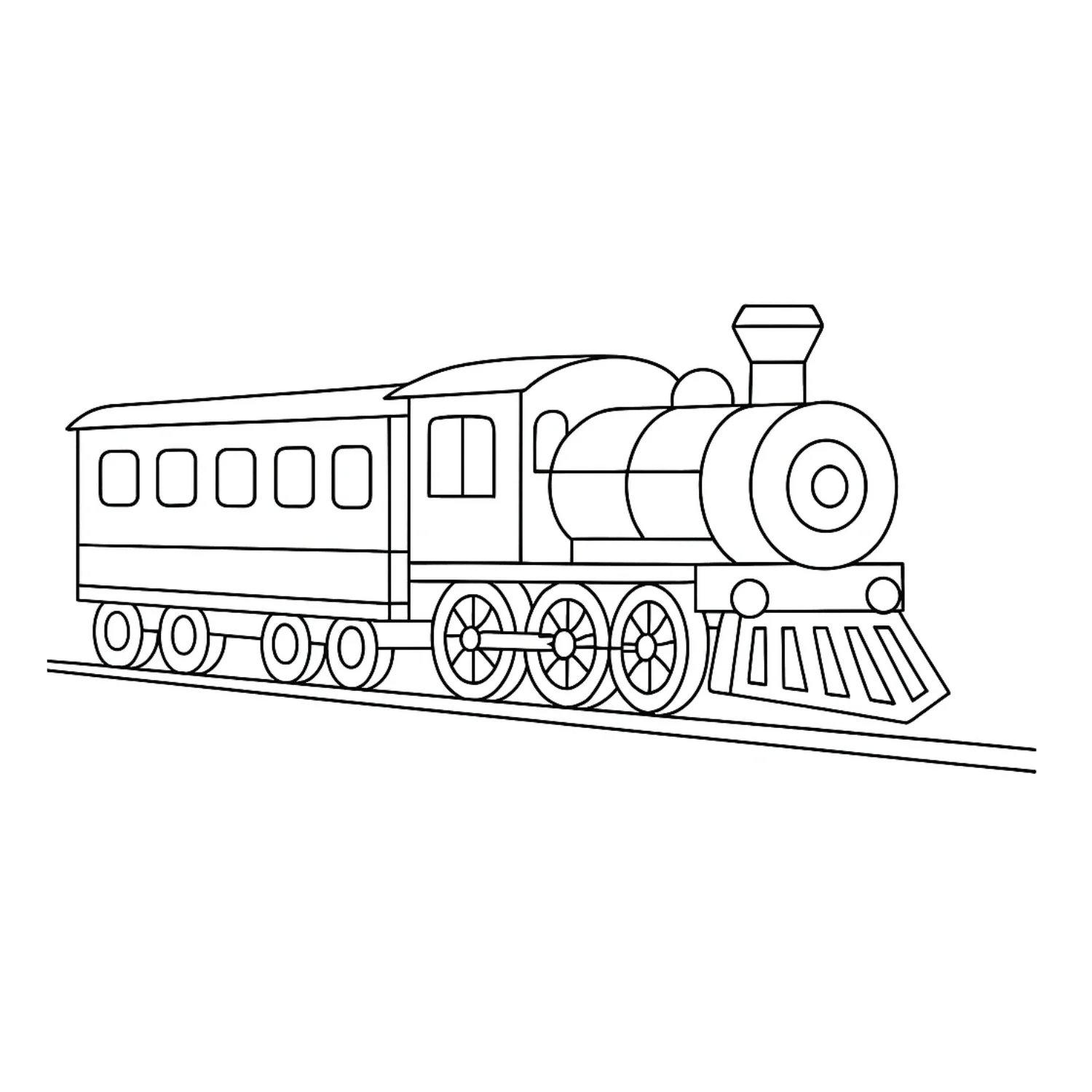 Train coloring page - free printable train coloring sheet for kids